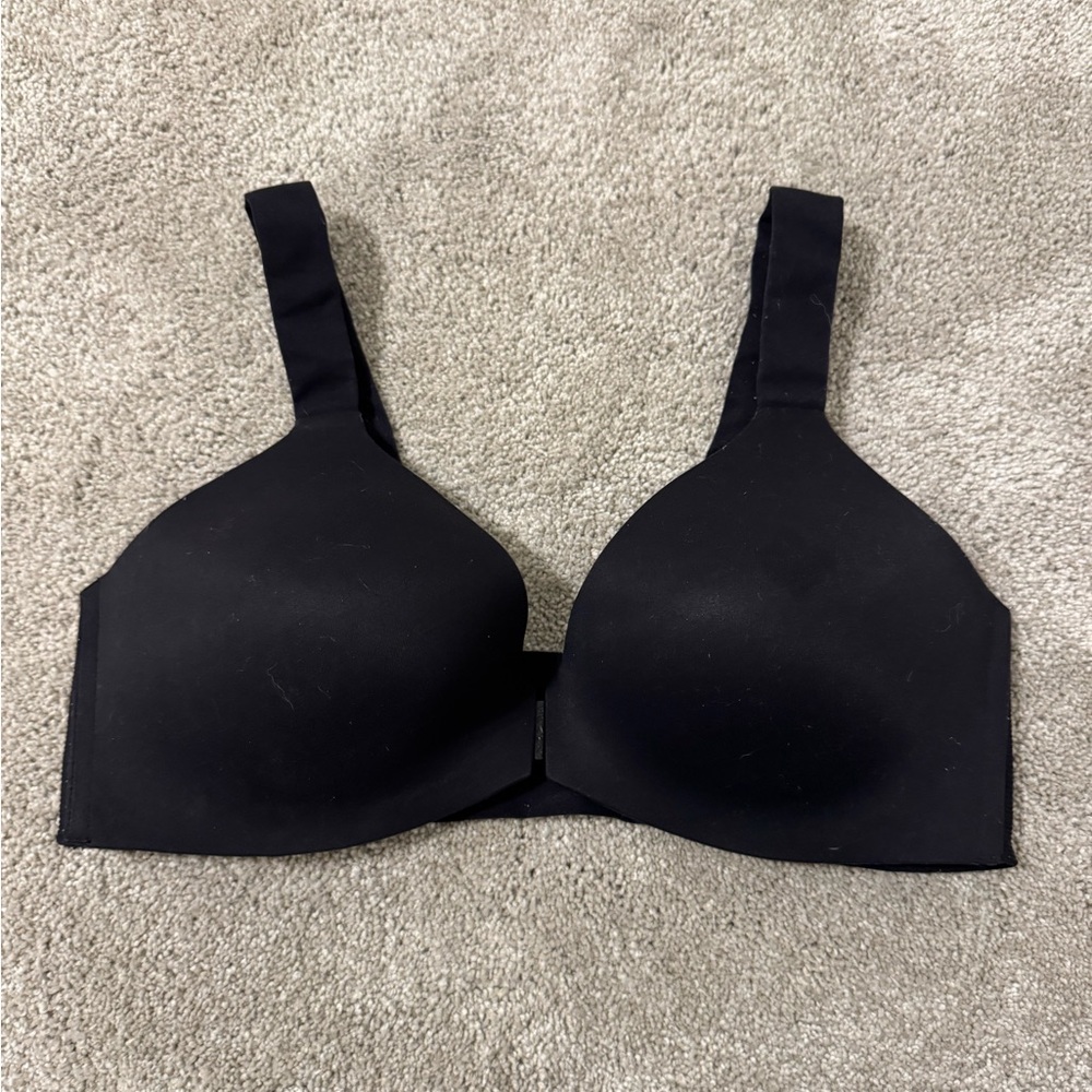 SPANX Black Full Coverage Bra with Front Clasp